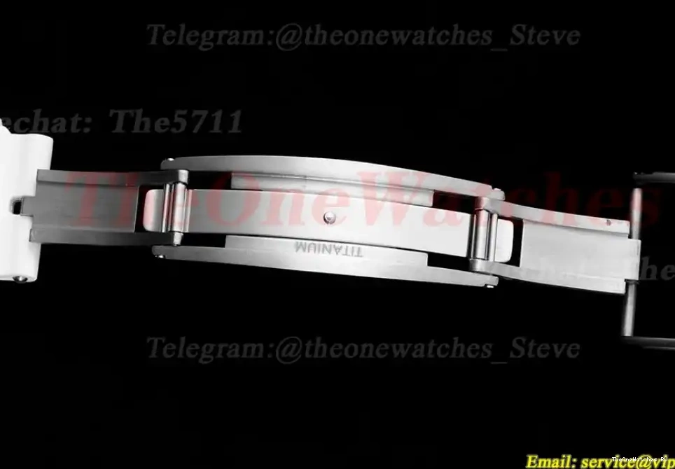 Strap White On Skeleton NTPT Dial Blue BBRF Rubber RM055 Real RMUL2 0417
